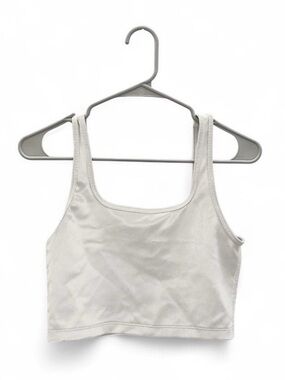 Aritzia medium Women’s White Ribbed Tank Crop Top
